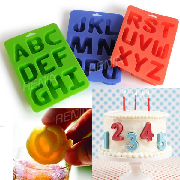 durable silicone 24 letter ice tray