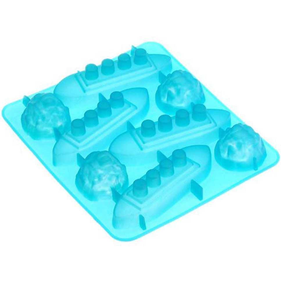 RENJIA silicone ice popsicle mold sphere ice brick mold tatanic boat ice tray