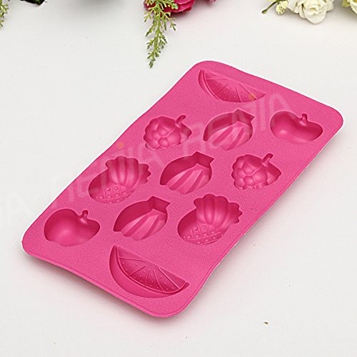 RENJIA heart fruit trays frozen fruit ice cream maker fruit shaped silicone ice cube tray
