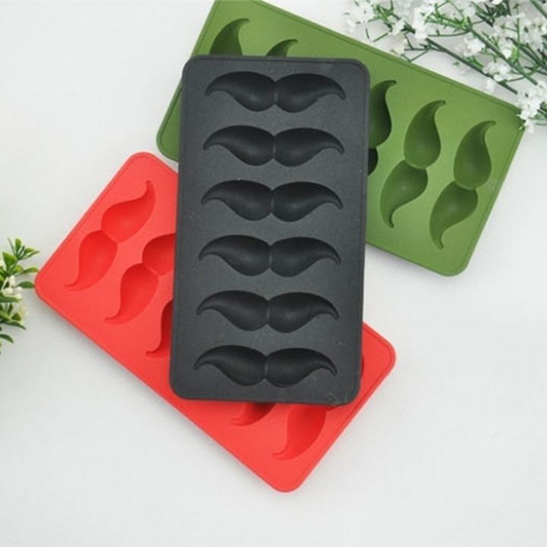 RENJIA creative silicone mustache ice mold colorful silicone ice tray cute design ice cube tray