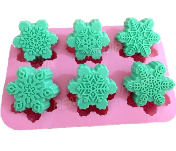 RENJIA snowflake ice cube tray silicone ice cube mould shaped silicone ice cream mould