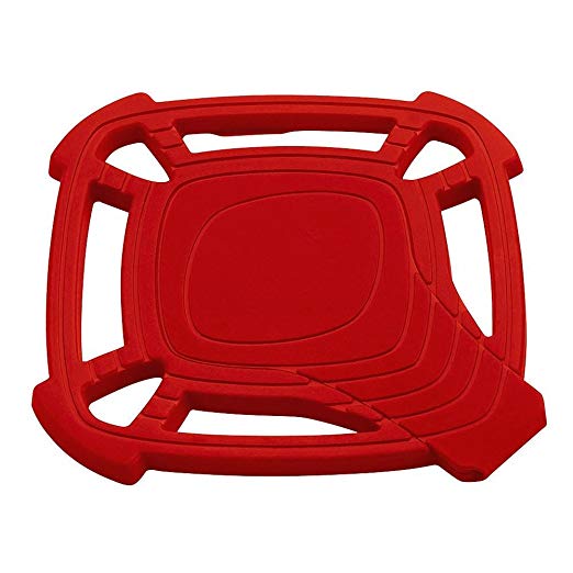 Food grade pot holder red reusable silicone trivet mat flexible pot holder