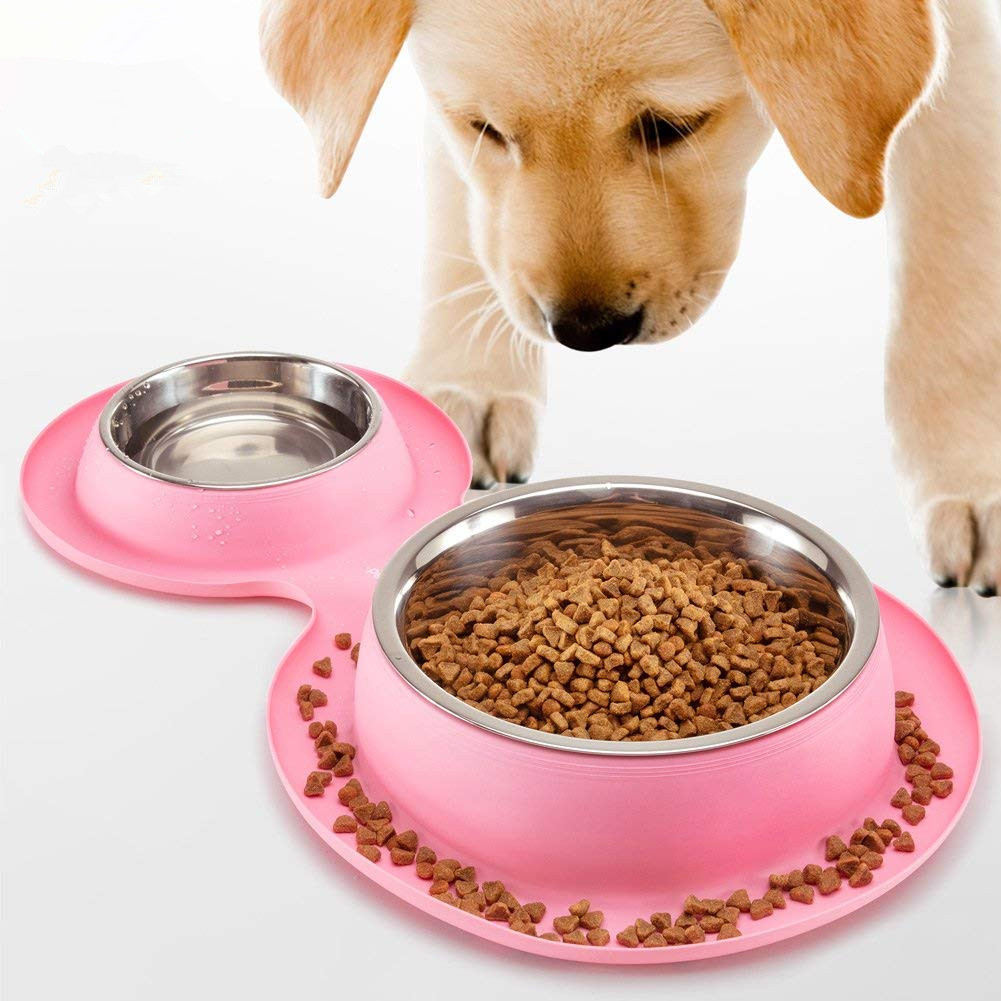 pet food storage container silicone pet folding dog bowls dog and cat food bowls