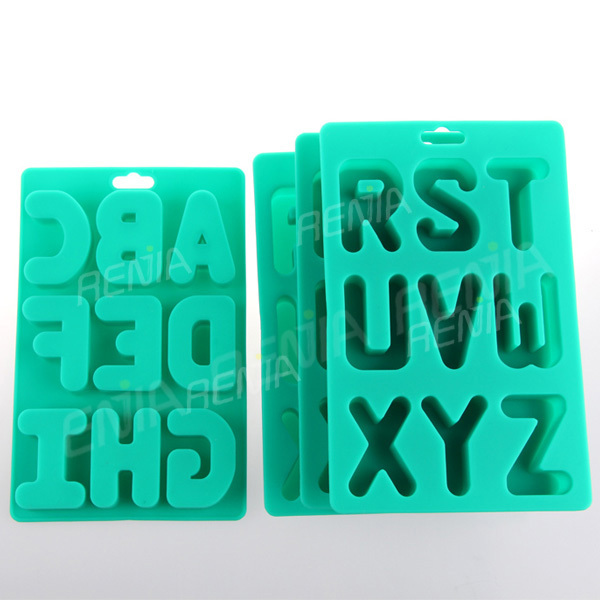 RENJIA ice cube tray alphabet,letter-shaped ice mould,rubber tray