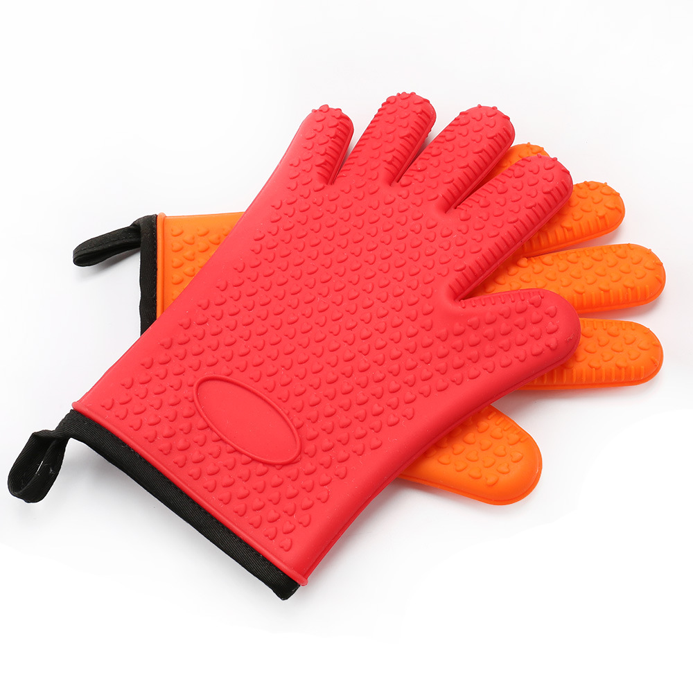 food grade silicone finger protector oven bbq grill mitt items for Heat Resistant Grilling patent silicone bbq glove